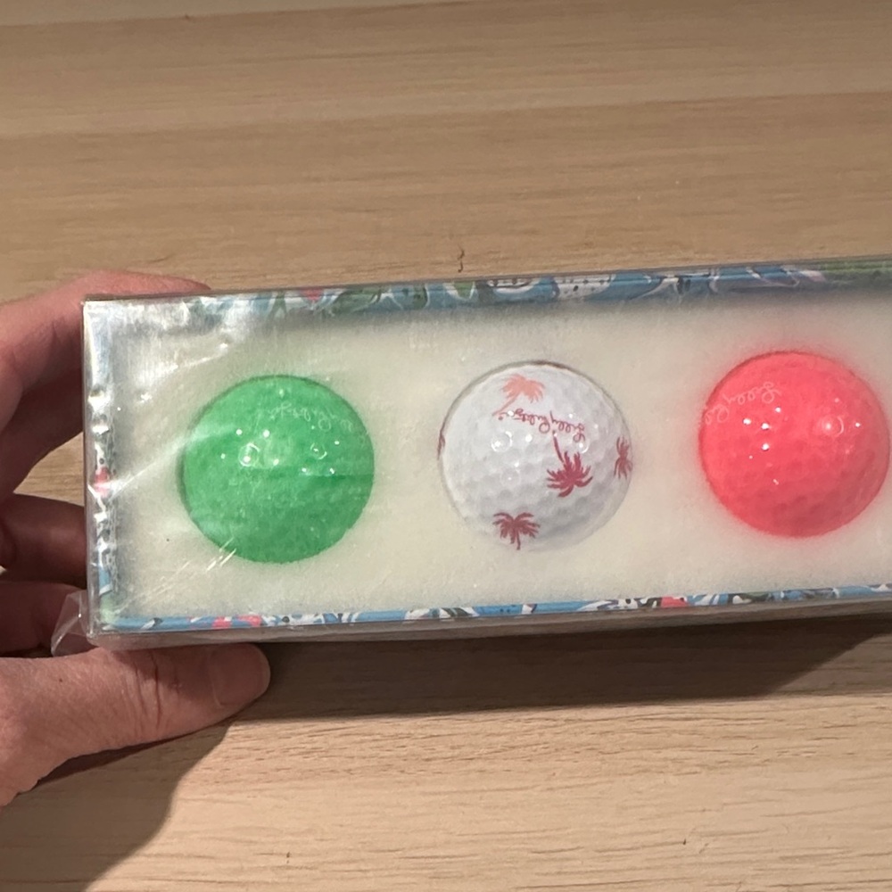 Lilly Pulitzer Golf Balls Set - Green, White, Pink